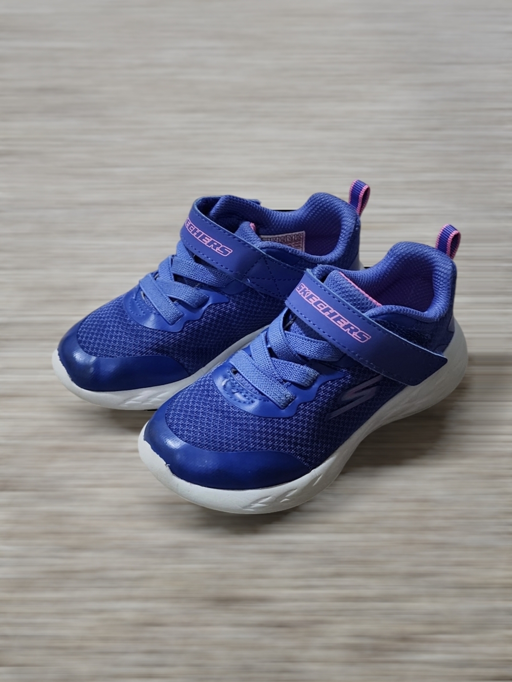 Girls Skechers Sneakers Blue-Purple Slip-On Athletic Sneakers